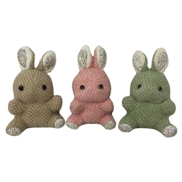 CHAVEIRO PELÚCIA STRASS COELHO 9CM