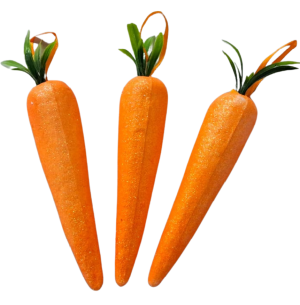 PÁSCOA CENOURA C/GLITTER 20CM 3UN