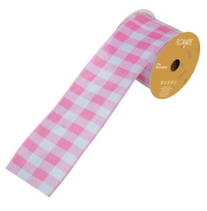  FITA ARAMADA 3,3CMX14M XADREZ ROSA