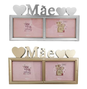 PORTA FOTO MÃE PLÁST.10X15CM DUPLO