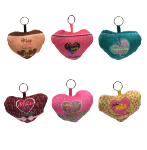 CHAVEIRO PELÚCIA CORAÇÃO 10CM MÃE