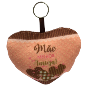 CHAVEIRO PELÚCIA CORAÇÃO 10CM MÃE