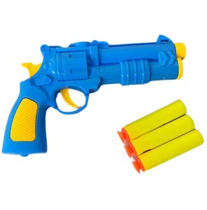 PISTOLA ATIRA DARDO 14CM 3 BALAS