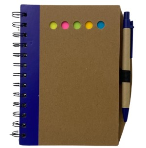 BLOCO ANOT.ESPIRAL C/ADESIVO 14X18CM 70FLS CANETA