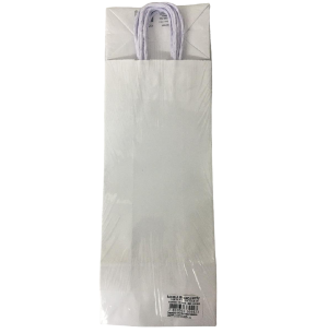 SACOLA KRAFT GARRAFA BRANCA14X8X37CM 10UN