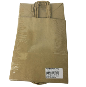 SACOLA KRAFT 16X8X21CM 10UN NATURAL
