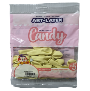 BALÃO CANDY 5 AMARELO C/25