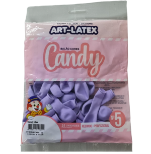 BALÃO CANDY 5 LILAS C/25