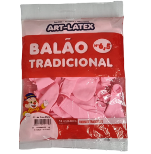 BALÃO 6.5 ROSA CLARO C/50
