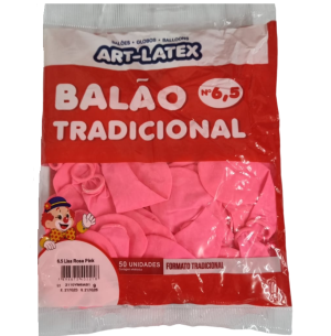BALÃO 6.5 ROSA PINK C/50