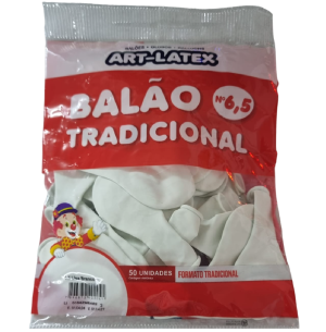 BALÃO 6.5 BRANCO C/50