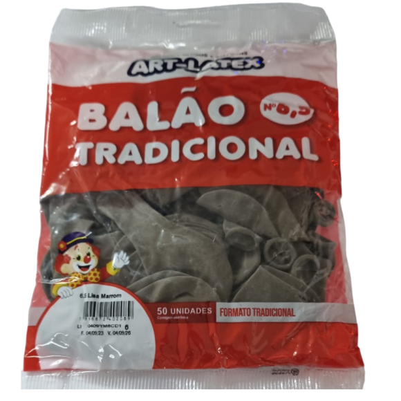 BALÃO 6.5 MARRON C/50
