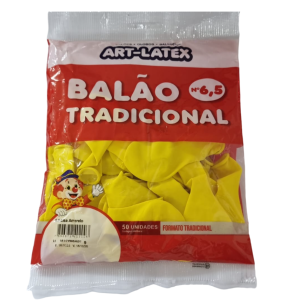 BALÃO 6.5 AMARELO C/50