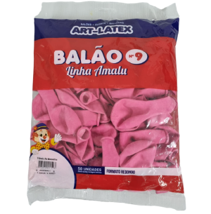 BALÃO AMALU 9 ROSA MARAVILHA C/50