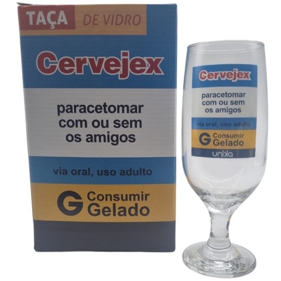 TAÇA VIDRO 300ML CERVEJEX