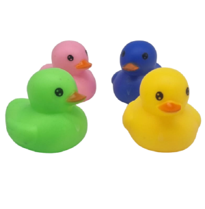 MORDEDOR VINIL PATO 4PÇS 6CM