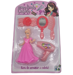 KIT BELEZA INFANTIIL COM BONECA 5PÇS