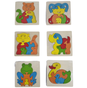 QUEBRA CABEÇA MADEIRA SORTIDO ANIMAIS