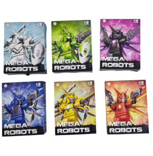 BONECO PARA MONTAR 20CM MEGA ROBOTS 14PÇS