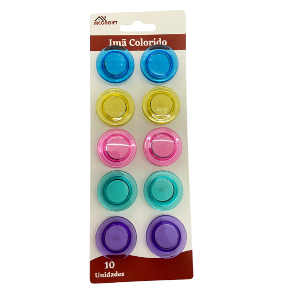 ÍMÃ BOTÃO 10UN 3CM
