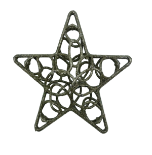 ENFEITE ESTRELA VAZADA GLITTER 20CM
