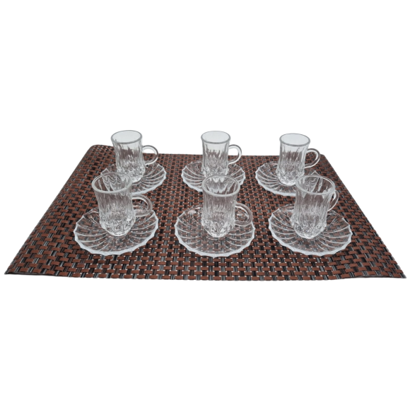 XÍCARA VIDRO CAFÉ 58ML 6PÇS C/PIRES