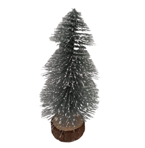 ÁRVORE MINI PINHEIRO 16CM GLITTER FLOCADA