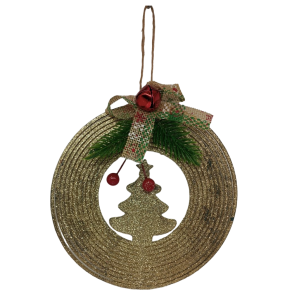 GUIRLANDA 15CM GLITTER ÁRVORE AZEVINHO GUIZO