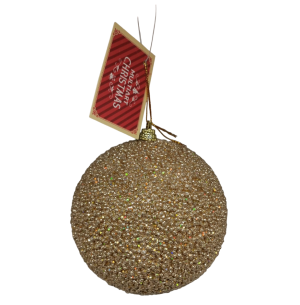  BOLA DEC.10CM GLITTER DR/VM/CHAMPANHE