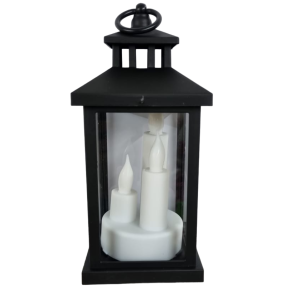 LAMPIÃO VIDRO LED 21CM 3 VELAS