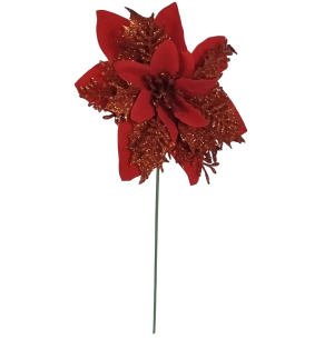  FLOR BICO DE PAPAGAIO GLITTER VM 24CM