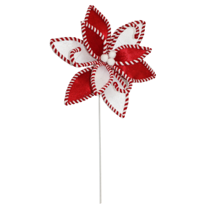  FLOR BICO DE PAPAGAIO VELUDO 30CM VM/BCO