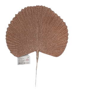 ENFEITE GALHO GLITTER PALMEIRA 40CM ROSÉ