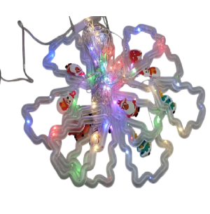 PISCA CASCATA LED 8F 3M COR ÁRVORE/FIG.NATALINAS BIVOLT