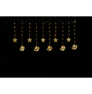 PISCA CORTINA 105 LEDS FT 8F 3M AM ESTRELA/LUA BIVOLT