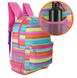 MOCHILA 41CM 2 DIVISÕES ARCO IRIS
