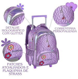 MOCHILA CAR.40CM 3 DIVISÕES SWEET QUEEN