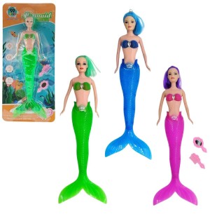 BONECA LUZ 34CM SEREIA COM ACESSÓRIOS