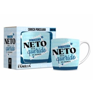 CANECA PORCELANA 300ML URBAN EU TENHO A NETO MAIS QUERIDO