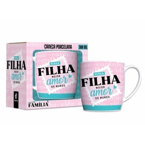 CANECA PORCELANA 300ML URBAN MINHA FILHA MAIOR AMOR DO MUNDO