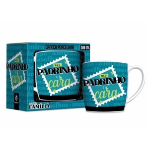 CANECA PORCELANA 300ML URBAN MEU PADRINHO É O CARA