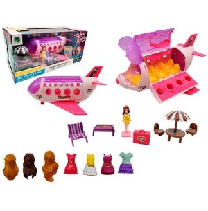 AVIÃO 30CM BONECA C/ ACES.15PÇS