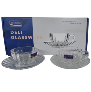 XÍCARA VIDRO CHÁ 240ML 6UN C/PIRES