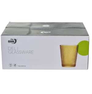 COPO VIDRO 250ML 6PÇS ÂMBAR