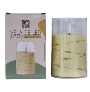 VELA LED IMITA PARAFINA FIO FADA 12CM