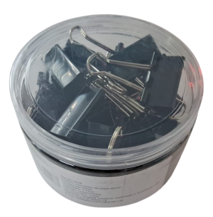 PRENDEDOR PAPEL METAL 24UN 32MM PRETO