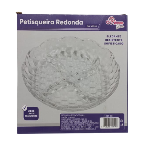 PETISQUEIRA VIDRO 4 DIV.18CM