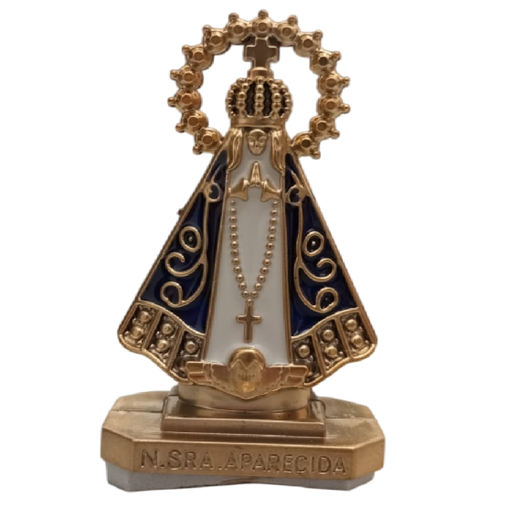 ADORNO PLÁST.IM.N.S.APARECIDA BRANCA 5CM