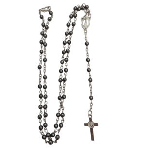 TERÇO HEMATITA CX.CRUZ N.S.APARECIDA