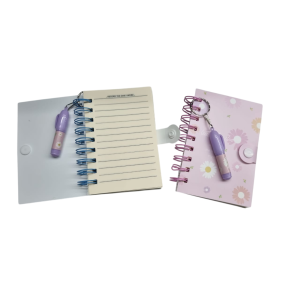 BLOCO ANOT.ESPIRAL 9X13CM 80FLS.CANETA FLORES